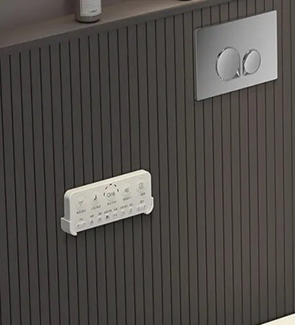 Inodoro inteligente suspendido gris / blanco con bastidor