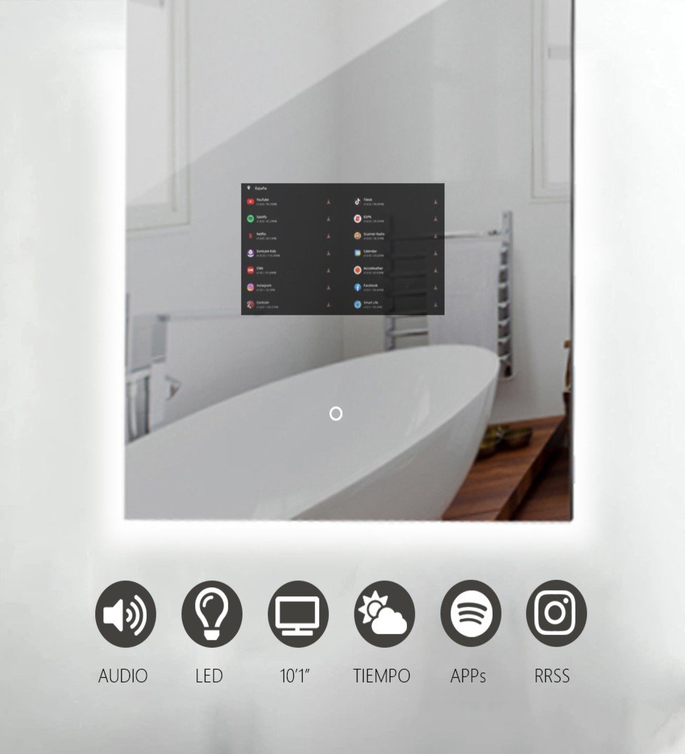 Espejo Retroiluminado con Pantalla - VR6080 ADVANCE