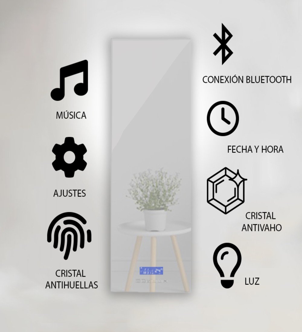 Espejo Retroiluminado con Pantalla - K15050